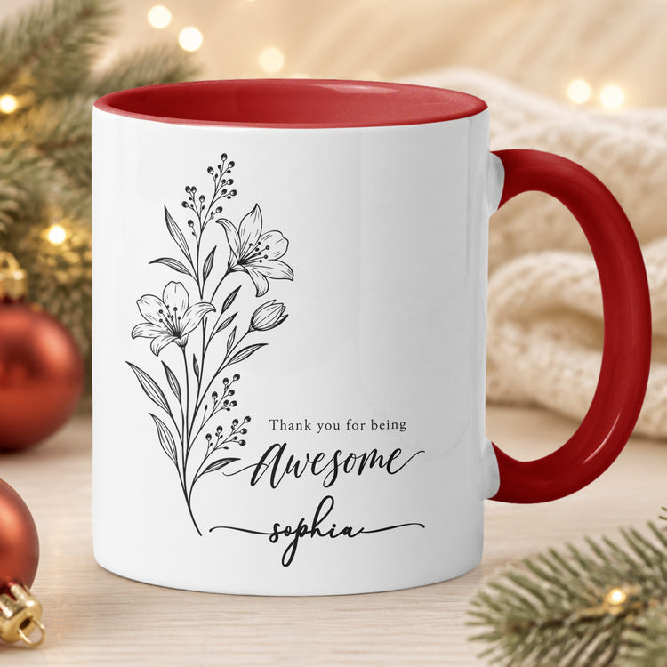 Thank You For Being Awesome Coworkers Employee Appreciation Gift Bulk - Personalized Mug 3