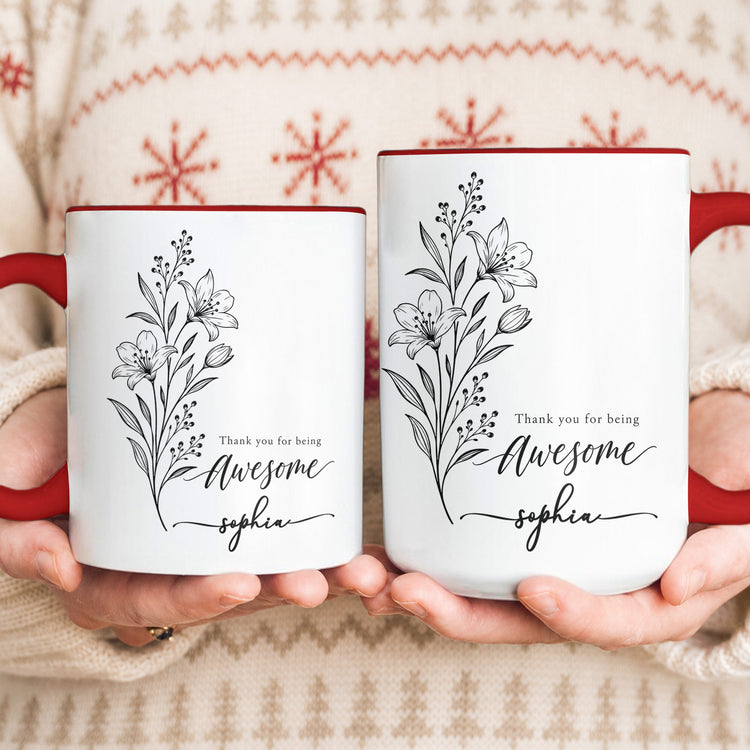 Thank You For Being Awesome Coworkers Employee Appreciation Gift Bulk - Personalized Mug 5