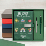 Thank You Gift For Teacher, For Educator Appreciation - Personalized Notebook Set 6