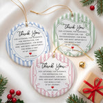 Thank You Gifts Christmas Ornament Striped Patterns - Personalized Ornament 1