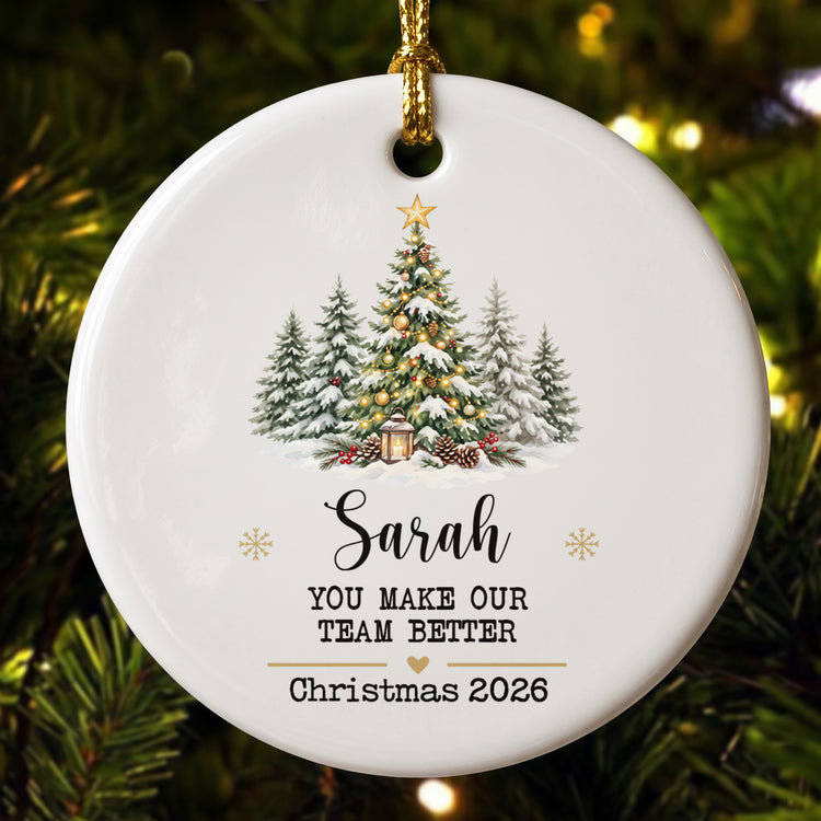Thank You Ornaments Coworker, Employee, Team Bulk Gifts - Personalized Ornament 2
