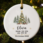 Thank You Ornaments Coworker, Employee, Team Bulk Gifts - Personalized Ornament 3