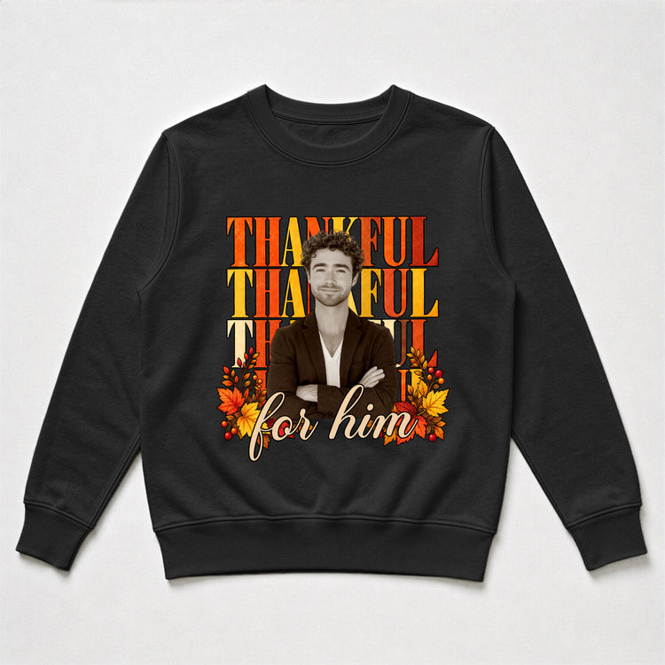 Thankful For Her, Him, Husband, Wife, Thankgiving Gift - Personalized Shirt 3