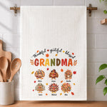 Thankful, Grateful, Blessed Grandma- Thanksgiving Gift For Grandma, Gigi, Nana - Personalized Kitchen Towel 3