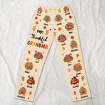 Thankful, Grateful, Blessed Grandma- Thanksgiving Gift For Grandma, Gigi, Nana - Personalized Lounge Pants 5