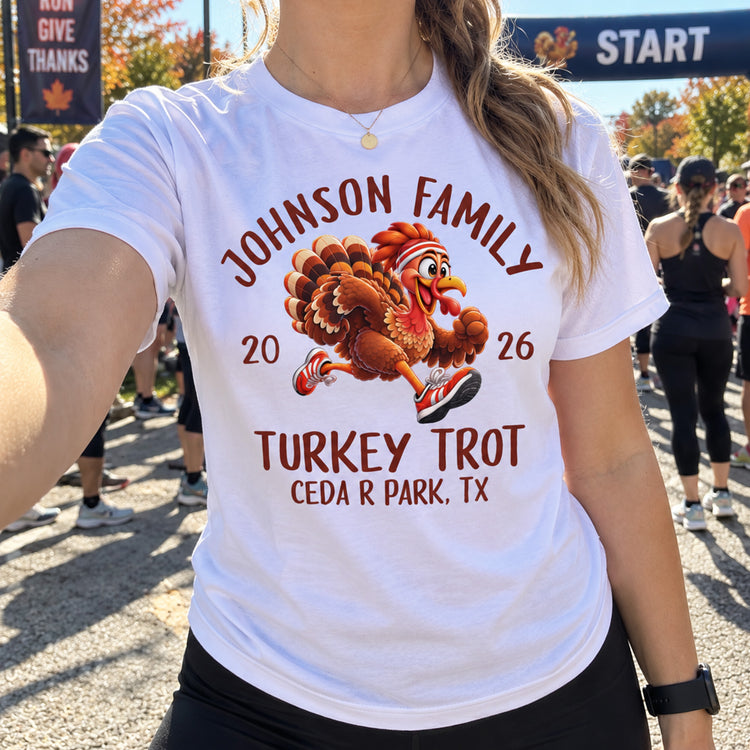 Thankgiving Turkey Trot, Gift For Family Matching Shirt, Runner - Personalized Shirt 2