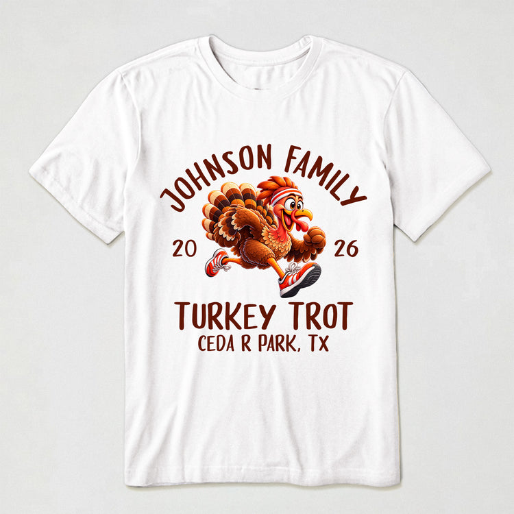 Thankgiving Turkey Trot, Gift For Family Matching Shirt, Runner - Personalized Shirt 3