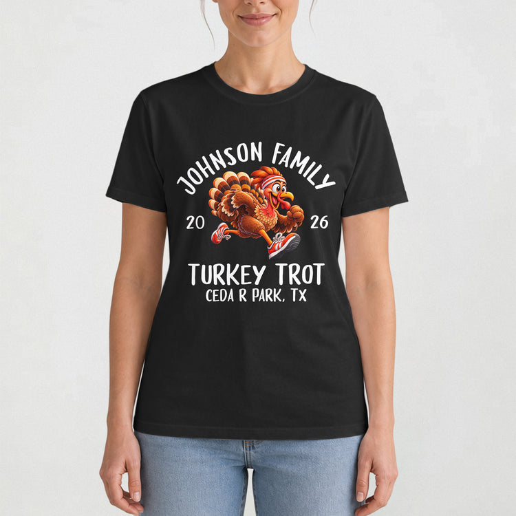 Thankgiving Turkey Trot, Gift For Family Matching Shirt, Runner - Personalized Shirt 4