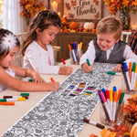 Thanksgiving Coloring Gift For Kids, Family - Personalized Table Runner 1