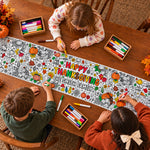 Thanksgiving Coloring Gift For Kids, Family - Personalized Table Runner 2