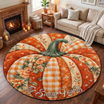 Thanksgiving Decoration Pumpkin Style - Personalized Quilted Mat 3