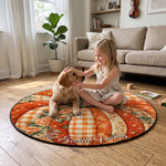 Thanksgiving Decoration Pumpkin Style - Personalized Quilted Mat 5