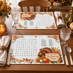 Thanksgiving Word Search, Thanksgiving Word Scramble- Thanksgiving Family Game - Personalized Placemat 1