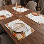 Thanksgiving Word Search, Thanksgiving Word Scramble- Thanksgiving Family Game - Personalized Placemat 3