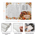 Thanksgiving Word Search, Thanksgiving Word Scramble- Thanksgiving Family Game - Personalized Placemat 7