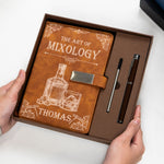 The Art Of Mixology - Wine Lovers, Whiskey Bourbon, Rum, Cocktails, Gifts For Her, Him - Personalized Notebook Set 3