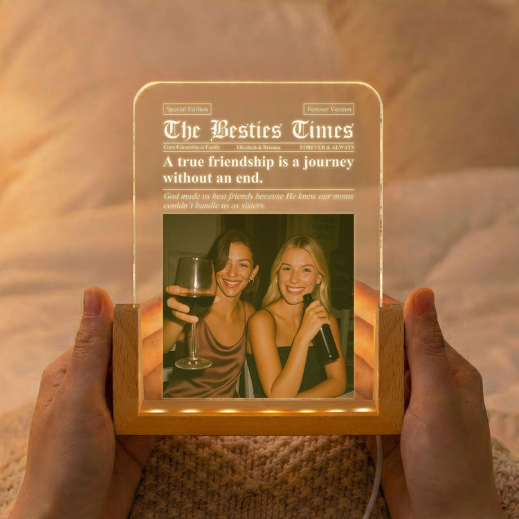 The Besties Times - Friendship Thank You Gift - Personalized Night Light 2