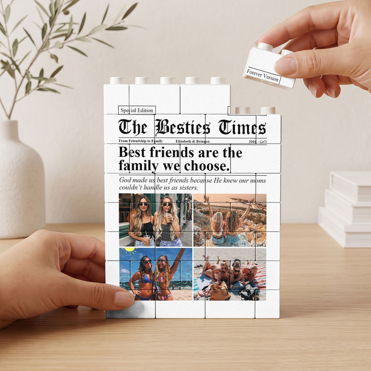 The Bff Times - Friendship Gifts Newspaper - Personalized Building Blocks 3