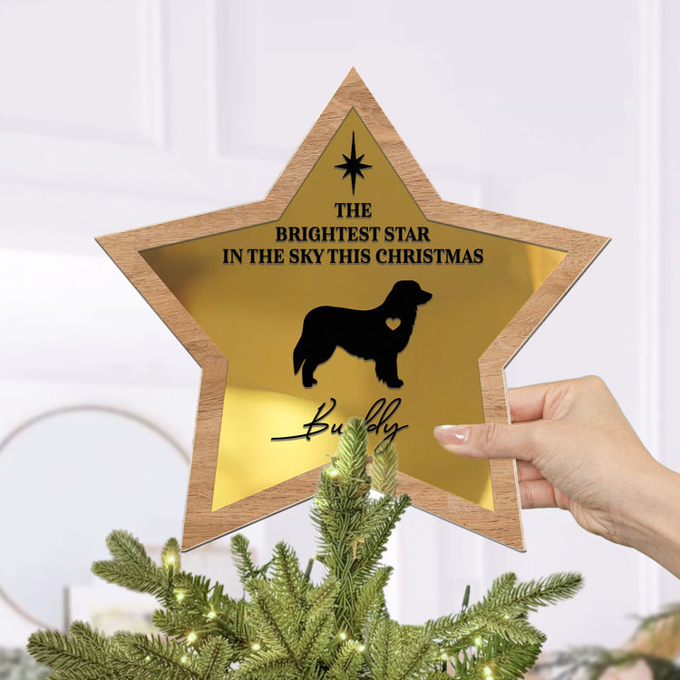 The Brightest Star In The Sky This Christmas, Pet Memorial - Personalized Christmas Tree Topper 2