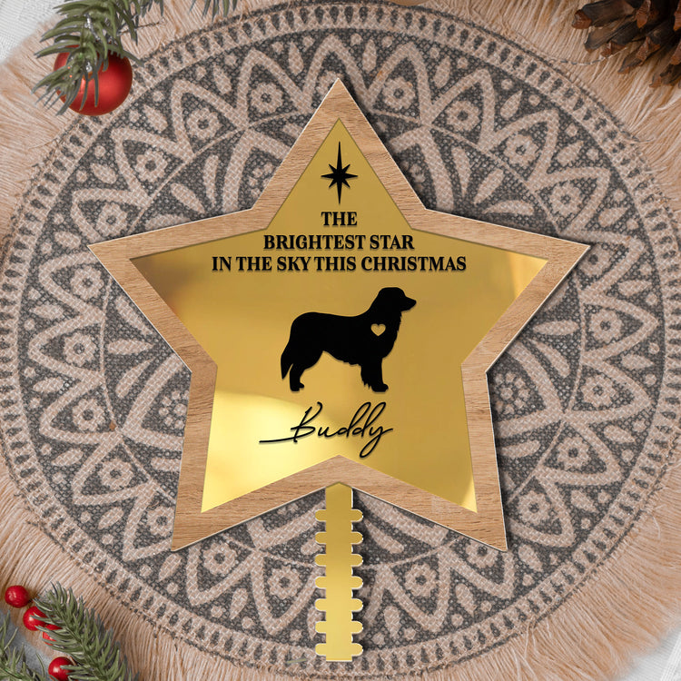 The Brightest Star In The Sky This Christmas, Pet Memorial - Personalized Christmas Tree Topper 4