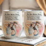 The B*Tches Times Friendship Gifts Custom Photo Watercolor Art - Personalized Wine Tumbler 2