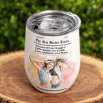 The B*Tches Times Friendship Gifts Custom Photo Watercolor Art - Personalized Wine Tumbler 8