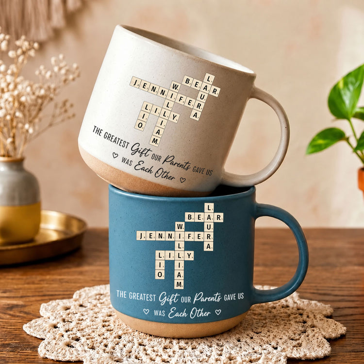 The Greatest Gift Our Parents Gave Us Was Each Other Custom Scrabble Words - Personalized Mug 1