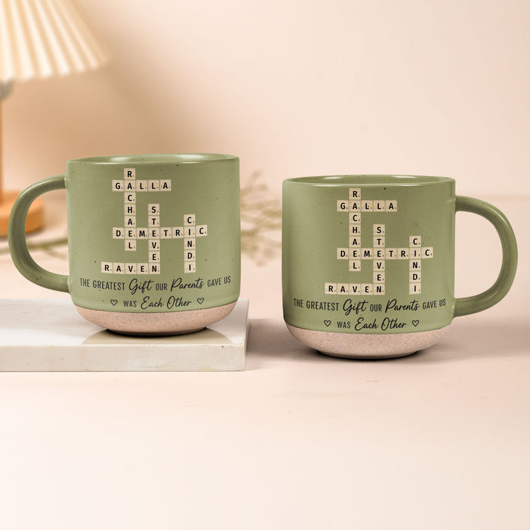 The Greatest Gift Our Parents Gave Us Was Each Other Custom Scrabble Words - Personalized Mug 2