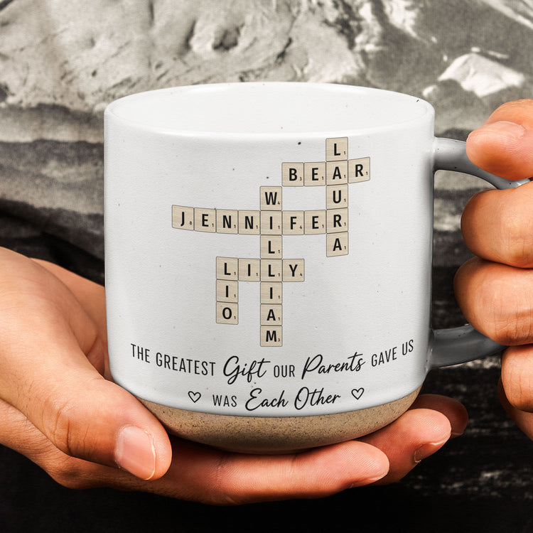 The Greatest Gift Our Parents Gave Us Was Each Other Custom Scrabble Words - Personalized Mug 3
