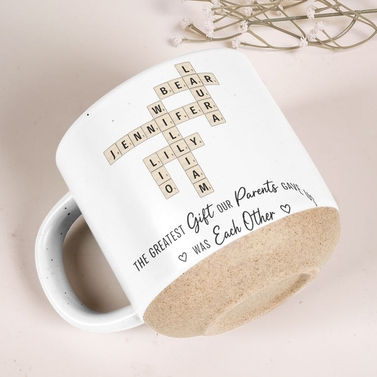 The Greatest Gift Our Parents Gave Us Was Each Other Custom Scrabble Words - Personalized Mug 4