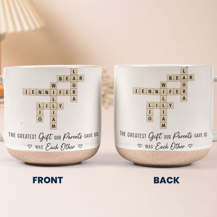 The Greatest Gift Our Parents Gave Us Was Each Other Custom Scrabble Words - Personalized Mug 5