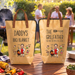 The Grillfather, The Man. The Myth. The Legend. Gift For Dad, Daddy - Personalized BBQ Blanket 2