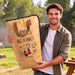 The Grillfather, The Man. The Myth. The Legend. Gift For Dad, Daddy - Personalized BBQ Blanket 4