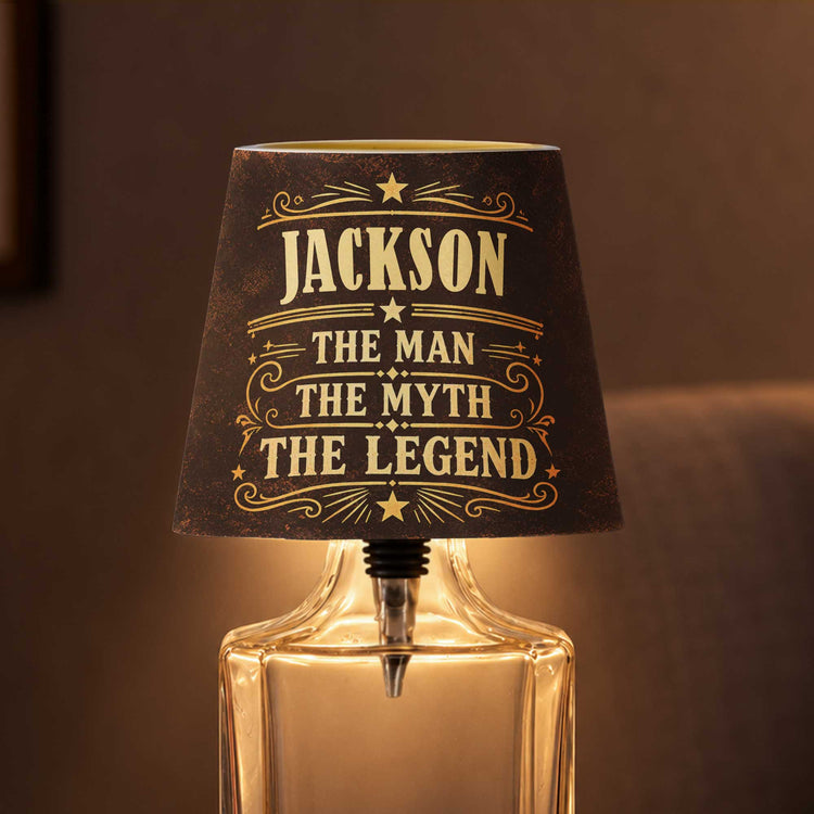 The Man The Myth The Legend - Light Art Bar Decor For Man, Dad, Grandpa, Husband - Personalized Wireless Bottle Lamp 1