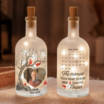 The Moment You Heart Stopped Mine Changed Forever Custom Photo Memorial New Version - Personalized Bottle Lamp 1