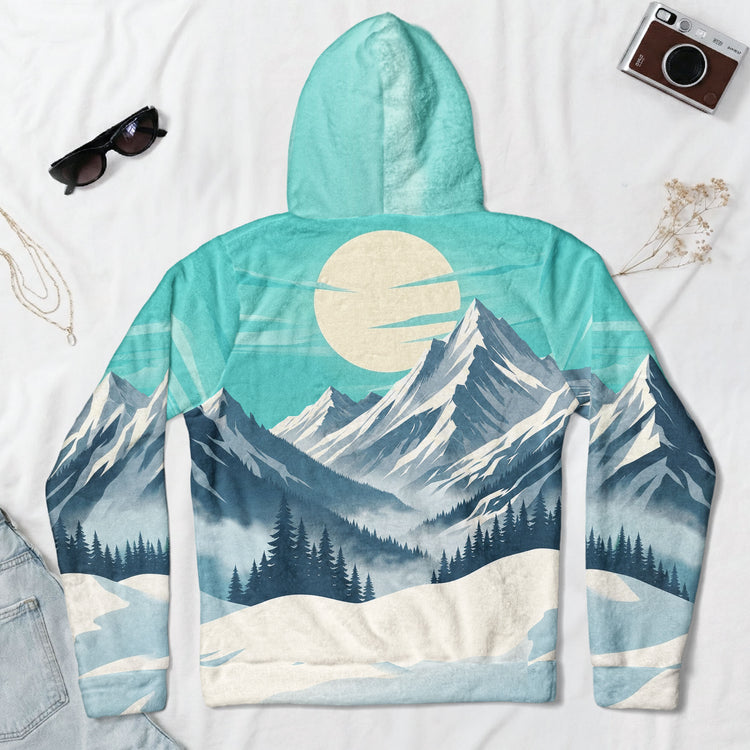 The Mountains Are Calling, And I Must Go Gift For Skiing Lovers, Snowboarding Lover - Personalized Hoodie 4