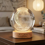 The Night Our Story Began Crystal Ball Night Light Anniversary Gifts - Personalized Night Light 2