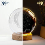 The Night Our Story Began Crystal Ball Night Light Anniversary Gifts - Personalized Night Light 3