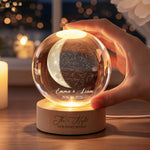 The Night Our Story Began Crystal Ball Night Light Anniversary Gifts - Personalized Night Light 4