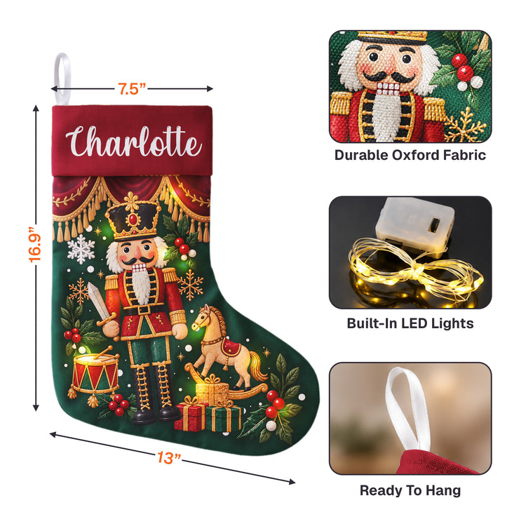 The Nutcracker Character Christmas Family Gift - Personalized Stocking 3