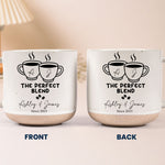 The Perfect Blend - Matching Coffee Pottery Mug For Couples - Personalized Mug 4