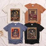 The Reader Tarot Card, Skeleton Reading Book - Personalized Shirt 1