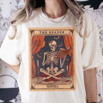 The Reader Tarot Card, Skeleton Reading Book - Personalized Shirt 4