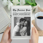 The Story Of Us - Newspaper Upload Couple Photo, Anniversary Gifts, Wedding Gift - Personalized Vase 6