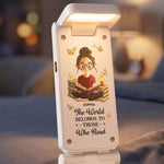 The World Belongs To Those Who Read - Gift For Book Lovers, Bookworm - Personalized Reading Lamp 4