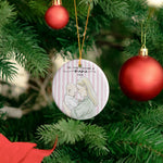 The Year I Became A Mama Watercolor Style - Personalized Ornament 5