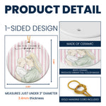 The Year I Became A Mama Watercolor Style - Personalized Ornament 6