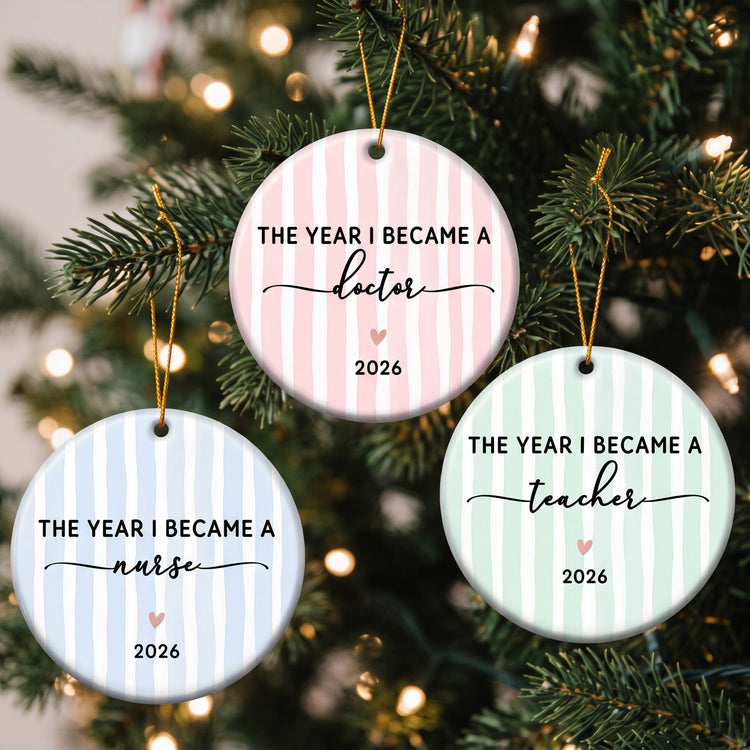 The Year I Became Milestone Keepsake For Graduation - Personalized Ornament 1