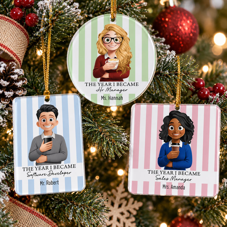 The Year I Became - Personalized Ornament 1
