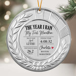 The Year I Ran My First Marathon - Personalized Ornament 2